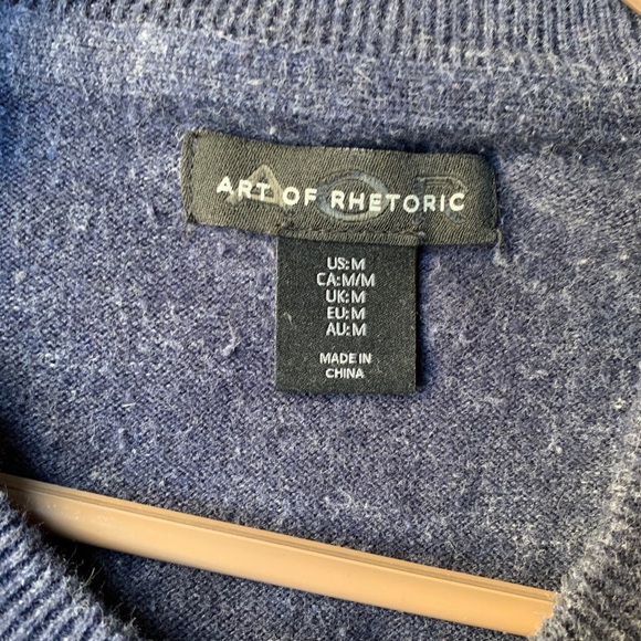 Art of Rhetoric Navy Blue Sweater - Picture 2 of 3